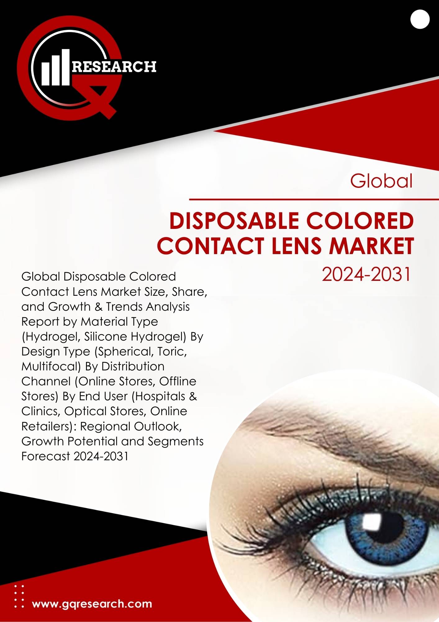 Disposable Colored Contact Lens Market Size, Share, Growth and Forecast to 2031 | GQ Research